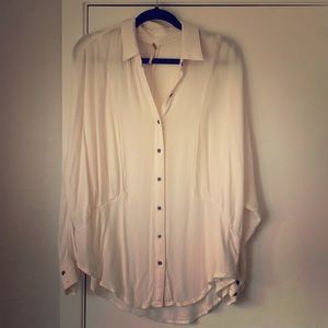 Free People off white button down - medium